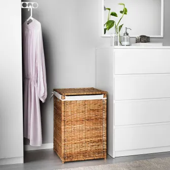 IKEA BRANÄS Cos rufe cu captuseala, ratan, 80 l