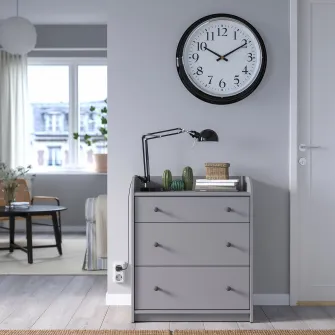 IKEA BRAVUR Ceas perete, negru, 59 cm