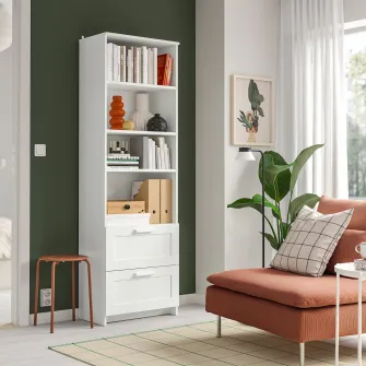 IKEA BRIMNES Biblioteca, alb, 60x190 cm