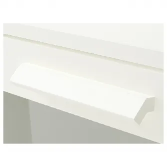 IKEA BRIMNES Comoda 3 sertare, alb/sticla mata, 78x95 cm