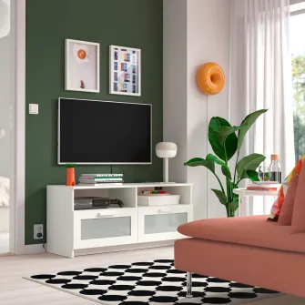 IKEA BRIMNES Comoda TV, alb, 120x41x53 cm