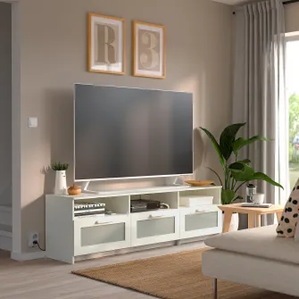 IKEA BRIMNES Comoda TV, alb, 180x41x53 cm