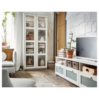 IKEA BRIMNES Comoda TV, alb, 180x41x53 cm