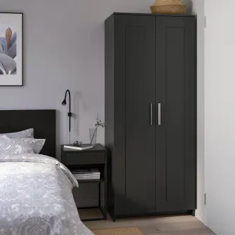 IKEA BRIMNES Dulap 2 usi, negru, 78x190 cm