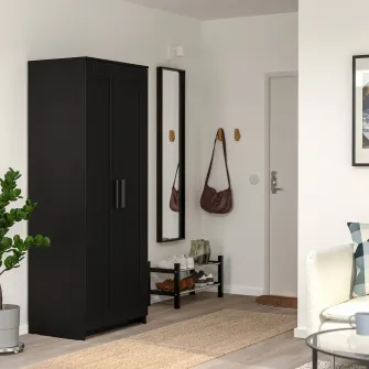 IKEA BRIMNES Dulap 2 usi, negru, 78x190 cm