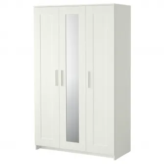 IKEA BRIMNES Dulap cu 3 usi, alb, 117x190 cm