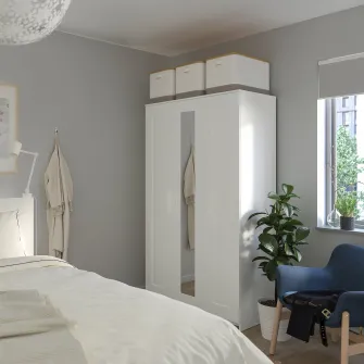IKEA BRIMNES Dulap cu 3 usi, alb, 117x190 cm