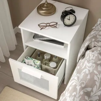 IKEA BRIMNES Noptiera, alb, 39x41 cm