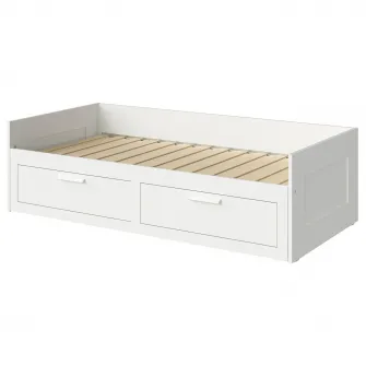 IKEA BRIMNES Cadru divan cu 2 sertare, alb, 80x200 cm