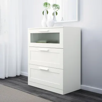 IKEA BRIMNES Mobilier dormitor, set 2 piese, alb, 180x200 cm