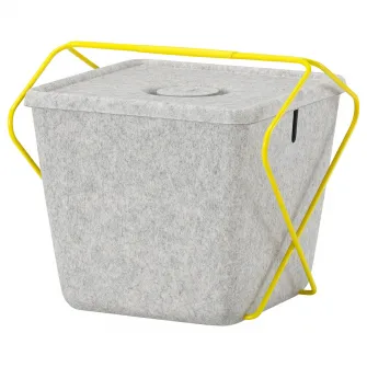 IKEA BRÄNNBOLL Cos, gri/galben, 30x33x30 cm