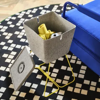 IKEA BRÄNNBOLL Cos, gri/galben, 30x33x30 cm