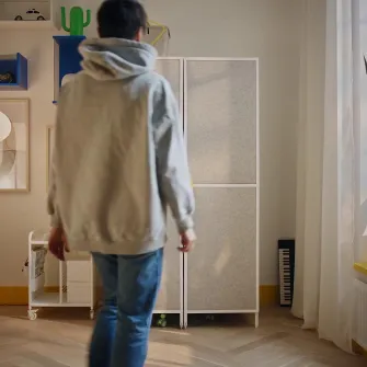 IKEA BRÄNNBOLL Statie de gaming, gri/alb, 100x72x180 cm