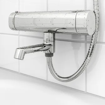 IKEA BROGRUND Baterie dus/termostat, cromat, 150 mm