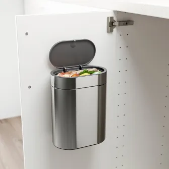 IKEA BROGRUND Cos gunoi, inox, 4 l