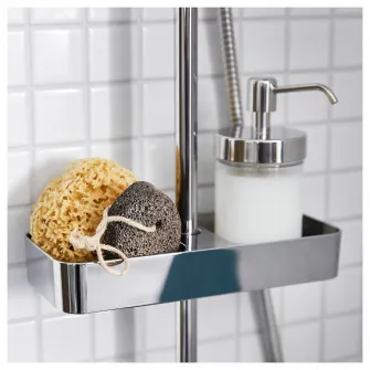 IKEA BROGRUND Polita dus, cromat, 25x4 cm