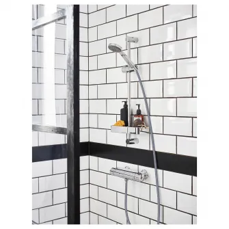 IKEA BROGRUND Polita dus, cromat, 25x4 cm