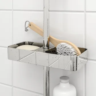 IKEA BROGRUND Polita dus, cromat, 25x4 cm
