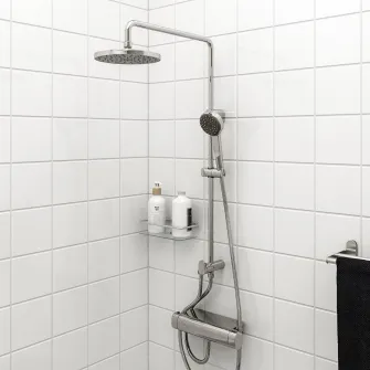 IKEA BROGRUND Kit dus mana/cap, cromat