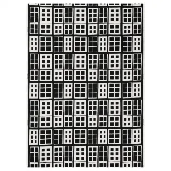 IKEA BROKAKLEJA Metraj pre-taiat, negru/geom, 150x300 cm