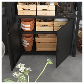 IKEA BROR Corp 2usi, negru, 76x40x66 cm