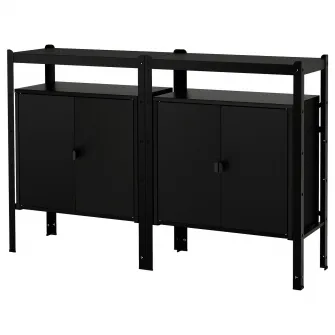 IKEA BROR Etajera cu corpuri, negru, 170x40x110 cm