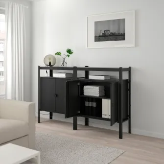 IKEA BROR Etajera cu corpuri, negru, 170x40x110 cm