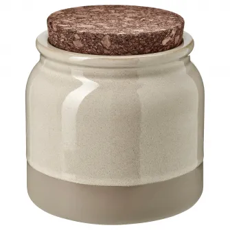 IKEA BRUGDHAJ Borcan cu capac, bej, 1 l