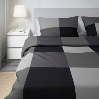 IKEA BRUNKRISSLA Fata perna, negru, 50x60 cm