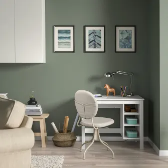 IKEA BRUSALI Birou, alb, 90x52 cm