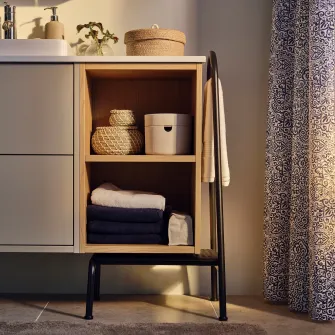 IKEA BÄSINGEN Taburet cu maner, antracit