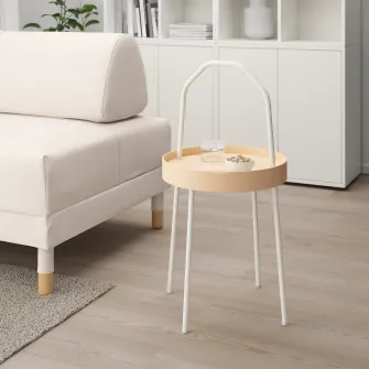IKEA BURVIK Masuta cafea, alb, 38 cm