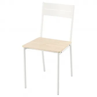 IKEA BUSLÄTT Scaun, alb/pin
