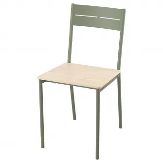 IKEA BUSLÄTT Scaun, gri-verde/pin