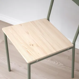 IKEA BUSLÄTT Scaun, gri-verde/pin