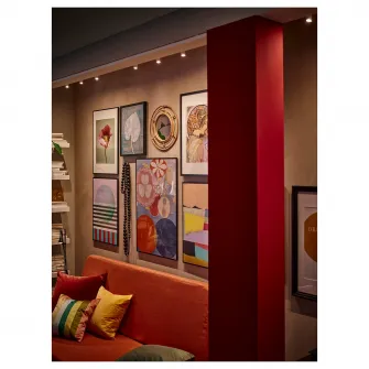 IKEA BÄVE Sina tavan 3 spoturi LED, alb