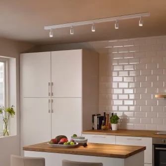 IKEA BÄVE Sina tavan 5 spoturi LED, alb