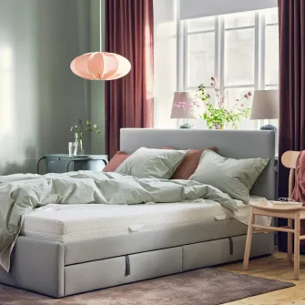 IKEA ÅBYGDA Saltea din spuma, ferma/alb, 140x200 cm