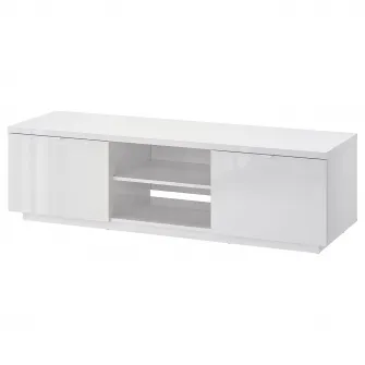 IKEA BYÅS Comoda TV, lucios alb, 160x42x45 cm
