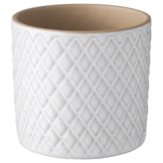 IKEA CHIAFRÖN Ghiveci, alb, 9 cm