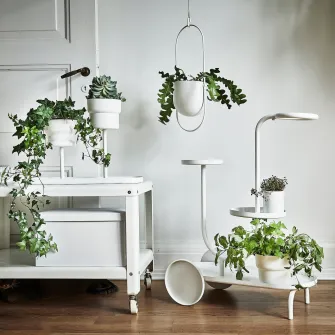 IKEA CHILISTRÅN Ghiveci suspendat, interior/exterior alb, 12 cm