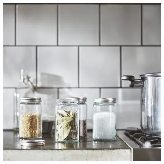 IKEA CITRONHAJ Borcan mirodenii, sticla transparenta/inox, 35 cl