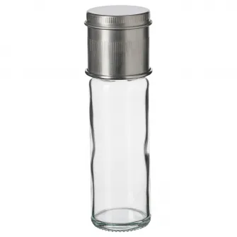 IKEA CITRONHAJ Rasnita condimente, sticla transparenta/inox, 15 cm