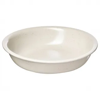 IKEA DAGGASTER Farfurie adanca, buline/bej deschis, 19 cm