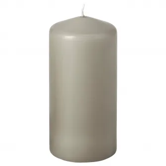 IKEA DAGLIGEN Lumanare bloc neparfumata, gri-bej, 14 cm 40 h