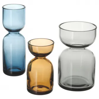 IKEA DAKSJUS Set 3 vaze, culori diferite
