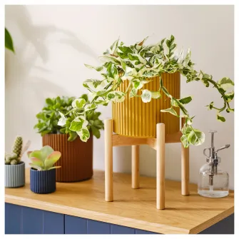 IKEA DAKSJUS Suport plante, bambus, 21 cm