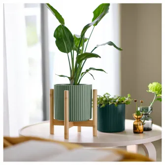 IKEA DAKSJUS Suport plante, bambus, 21 cm