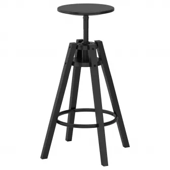 IKEA DALFRED Scaun bar, negru, 63-74 cm