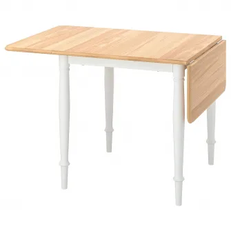 IKEA DANDERYD Masa cu extensie plianta, frnr stjr/alb, 74/134x80 cm
